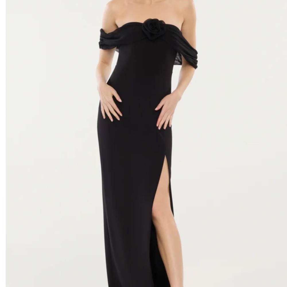 Likely Black Off-Shoulder Gown